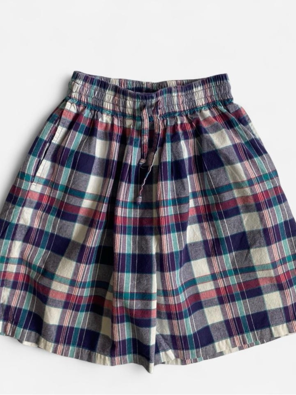 Vintage 90s plaid high waisted shorts